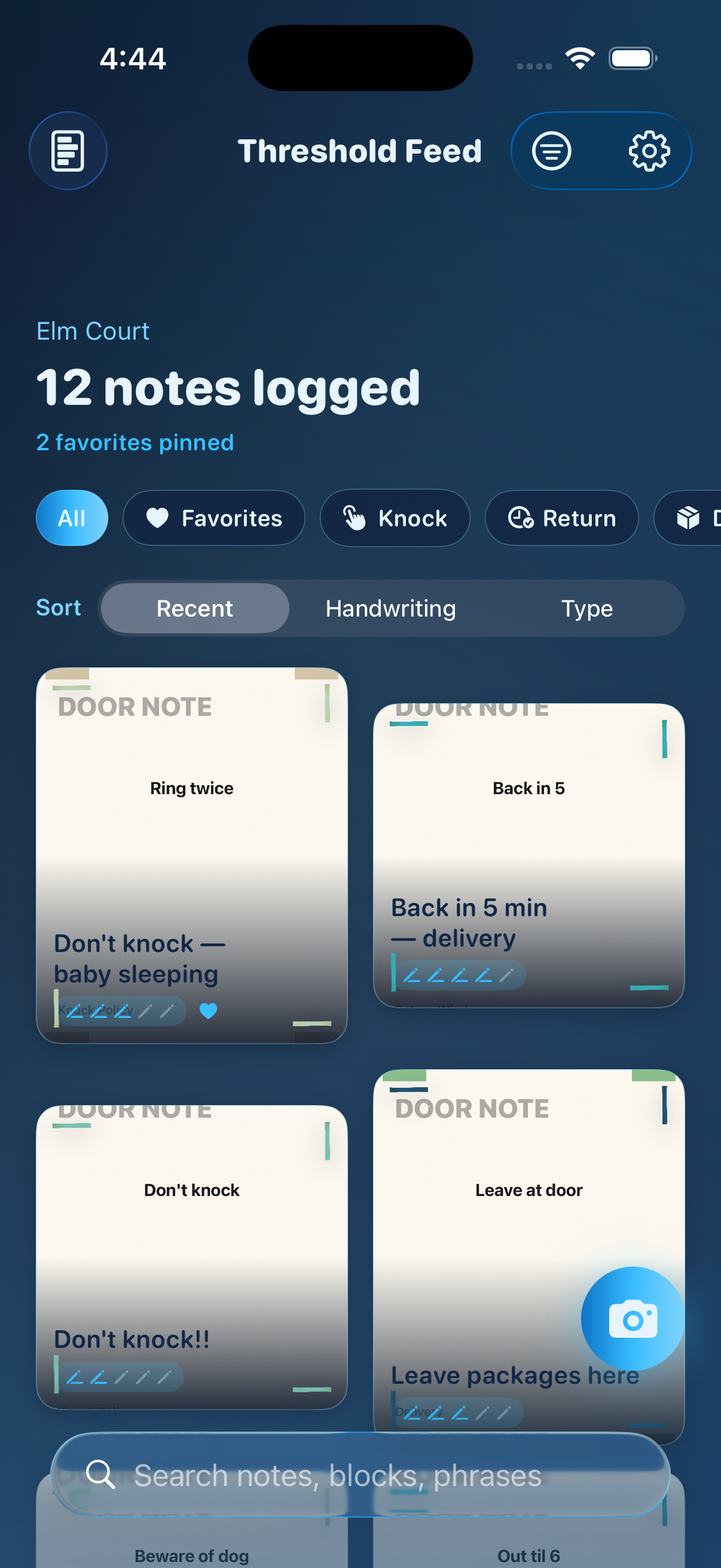 Threshold feed of taped notes